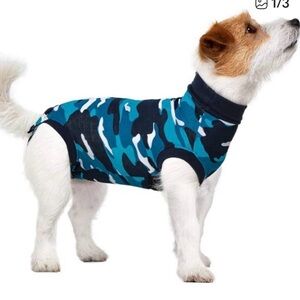 Suitical Blue Camo Dog Recovery Suit